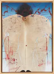 Bad Back by Barnaby Furnas, 2005, pigment, urethane, ink on calfskin, offered Nov 2014