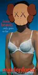 Untitled (Maidenform) by Kaws, 1999, acrylic on existing advertising poster, sold Nov 2014