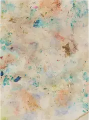 Not All Right by Dan Colen, 2012, flowers on bleached Belgian linen, sold Nov 2014