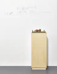 Carlos Garaicoa, Untitled (P-37), 2003, wood, cardboard, metal, PVC, nails and thread