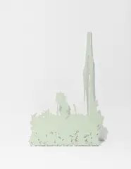 Untitled (Green) by Arturo Herrera, 1998, acrylic on shaped wood, offered Nov 2014