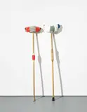 Alexandre Da Cunha, They Really Work For Me, 2000, plastic, adhesive and fabric on found crutches