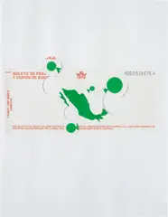 Cupón de equipaje by Gabriel Orozco, 1997, gouache and cut-out boarding pass collage on paper, sold Nov 2014