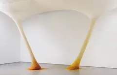 Ernesto Neto, It happens in the frictions of the bodies, 1999, turmeric in polyamide stretch fabric