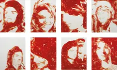 Jackie (Polyptich) (after Warhol) by Vik Muniz, 1999, 8 c-prints, offered Nov 2014