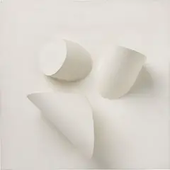 Untitled (Relief No. 208) by Sergio Camargo, 1968, painted wood, sold Nov 2014