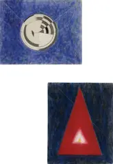 David Lamelas, Two Works: (i) Diamond Lane (ii) Rotating Wings, 1987, pastel on canvas