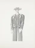 Roberto Aizenberg, Personaje, 1982, pencil on paper