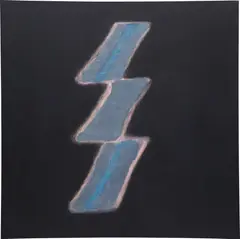 Manuel Hernandez, Signo tres formas, 1998, mixed media on canvas