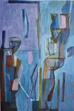 Jaime Castellanos, Composición azul 2, 2014, oil on canvas
