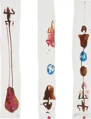 De nós os Tunga's by Tunga, 1989, watercolor and gold ink on paper, in 3 parts, offered Nov 2014