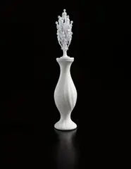 Ruby Rumié, Crowned Vessel 24, 2013, ceramic, bronze and acrylic artist's pedestal