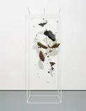 Jorge Mayet, Desecha en menudos pedazos, 2008, metal structure, electrical cable, paper mache, recycled paper, textile and acrylics