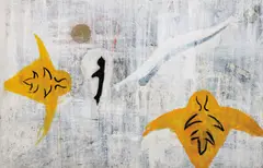 Untitled by Daniel Senise, 1987, oil on canvas, sold Nov 2014