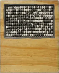 Untitled by Miguel Ángel Ríos, 1991-1992, acrylic and plaster and wood, offered Nov 2014