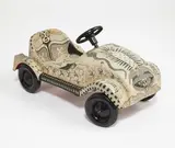 Betsabeé Romero, Untitled, 1998, ink and leather on found toy car