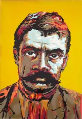 Zapata by Orlando Francisco, n.d., enamel on paper, sold Nov 2014