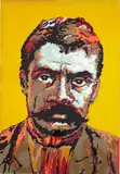 Orlando Francisco, Zapata, n.d., enamel on paper