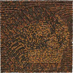 Ismael Vargas, Muerte sin fin, 1978-1979, ceramic collage on canvas, laid on wood panel