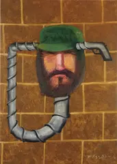Tomás Esson, La Tortura (de la serie Aniversarios # 17), 1991, oil on canvas