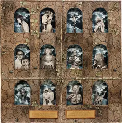 Rubén Torres Llorca, Test, 1985, photographs, paper collage and wood on panel and Plexiglas