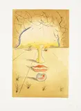 Visage Surrealiste, for Aurélia by Salvador Dalí, 1972, Extensively hand-colored drypoint, on Rives BFK paper, with full margins,, sold Apr 2014