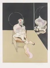 Seated Figure by Francis Bacon, 1983, Etching and aquatint in colors, on Arches paper, with full margins,, sold Apr 2014