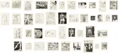 Richard Diebenkorn, 41 Etchings Drypoints, 1963-5, The complete set of 41 etchings, on Rives BFK paper, with full margins, bound (as issued),