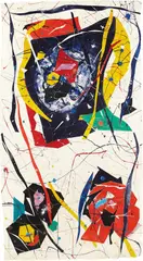 Sam Francis, Untitled, 1985, Monotype in oil paint, powdered pigment and ink in colors, on handmade paper, the full sheet,