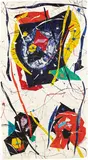 Untitled by Sam Francis, 1985, Monotype in oil paint, powdered pigment and ink in colors, on handmade paper, the full sheet,, sold Apr 2014