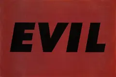 Ed Ruscha, Evil, 1973, Screenprint in colors, on wood-grain veneer paper, the full sheet,