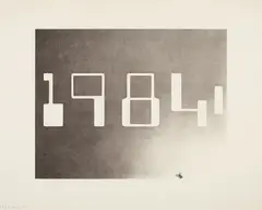 1984 by Ed Ruscha, 1967, Lithograph in colors with hand-coloring, on Arches Cover paper, with full margins,, sold Apr 2014