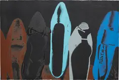 Shoes by Andy Warhol, 1980, Screenprint in colors with diamond dust, on Arches Aquarelle paper, the full sheet,, sold Apr 2014
