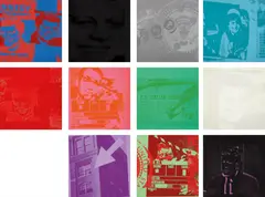 Flash - November 22 by Andy Warhol, 1968, The complete set of 11 screenprints in colors, on wove paper, the full sheets, with colophon and Teletype text,, sold Apr 2014