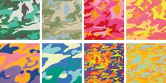 Andy Warhol, Camouflage, 1987, The complete set of eight screenprints in colours (some fluorescent), on Lenox Museum Board, the full sheets,