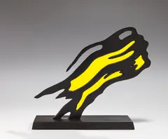 Roy Lichtenstein, Weisman Award (Yellow Brushstroke), 1991, paint and patinated bronze
