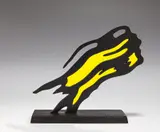 Weisman Award (Yellow Brushstroke) by Roy Lichtenstein, 1991, paint and patinated bronze, sold Apr 2014