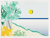 Roy Lichtenstein, Tiltled, 1996, Screenprint in colors, on Coventry Rag paper, with full margins,