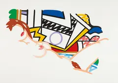 Tom Wesselmann, Monica Nude with Lichtenstein, 2002, Screenprint in colors, on Museum Board paper, with full margins,