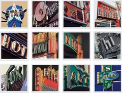 American Signs by Robert Cottingham, 2009, The complete set of 12 screenprints in colors, on wove paper, with full margins,, sold Apr 2014