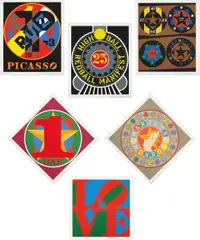 American Dream by Robert Indiana, 1997, The complete set of 30 screenprints in colors, including six loose and 24 prints bound (as issued), on wove paper, with , sold Apr 2014