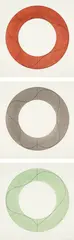 Robert Mangold, Ring A; Ring B; and Ring C, 2008, The complete set of three etchings in colors, on wove paper, with full margins,