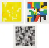 Norman Ives, BA-2; BA-3; and BA-5, 1970, Three screenprints in colors, on wove paper, with full margins,