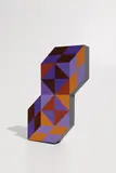 Victor Vasarely, Stèle, circa 1988, Wood multiple hand-painted in colors,