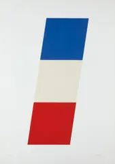 Blue White Red by Ellsworth Kelly, 1970-71, Lithograph in colors, on Arjomari paper, with full margins,, sold Apr 2014