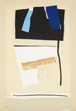 America - La France Variations VI by Robert Motherwell, 1984, Lithograph in colors with collage, on Arches Cover paper, the full sheet,, sold Apr 2014
