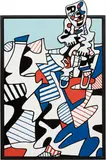 Jean Dubuffet, Le fugitif, 1977, Screenprint in colors, on steel with magnetized aluminum figure (in two parts),