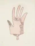 Man Ray, Untitled (Hand), 1972, Unique aquatint in rose and black, on Arches paper, with full margins,