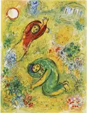 Marc Chagall, Les fleurs saccagees (The Trampled Flowers), from Daphnis and Chloé, 1961, Lithograph in colors, on wove paper, the full sheet,