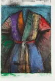 The Robe in France by Jim Dine, 1985, Offset lithograph, etching and electric-tool drypoint in colors with hand-coloring, on Rives BFK paper, the full sheet,, sold Apr 2014